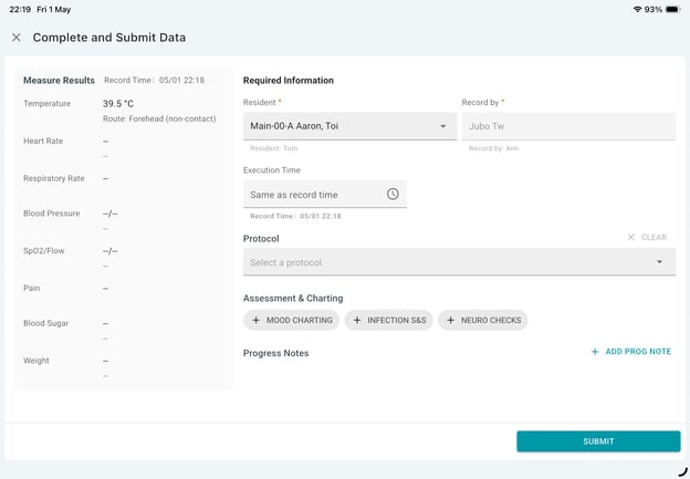 4.4 EM Log Submit Data