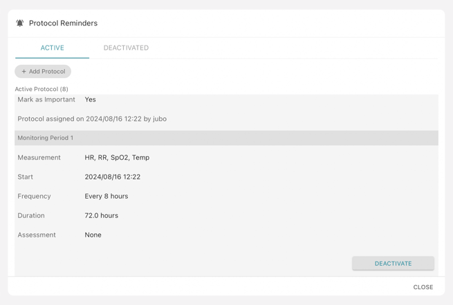 How do I assign protocols_deactivation