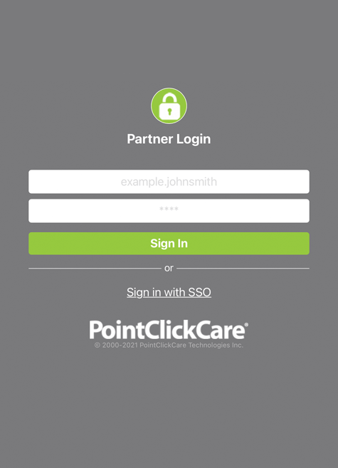 VitalLink App Login Screen_PCC_knowledge_base
